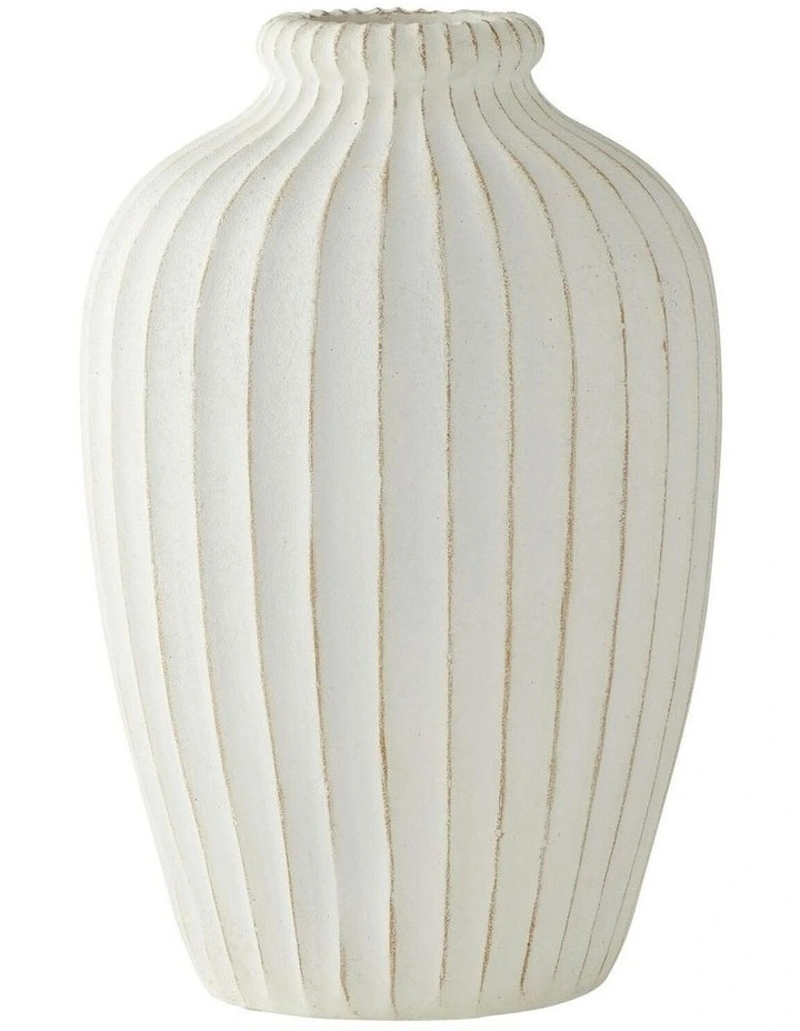 Chateau Aged Large Vase 33x33x50cm in White image 1