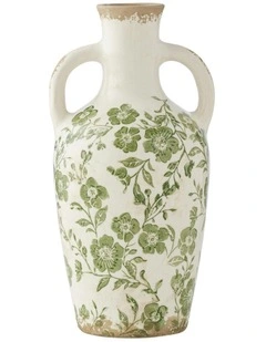 Leaf Urn Vase 16x15x31.5cm in Green