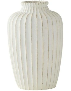 Chateau Aged Medium Vase 25x25x38cm in White