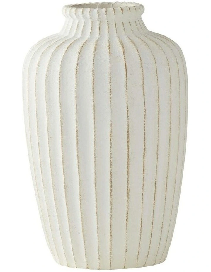 Chateau Aged Medium Vase 25x25x38cm in White image 1