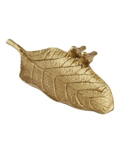 Leaf Tray 19*10*3.5 in Gold