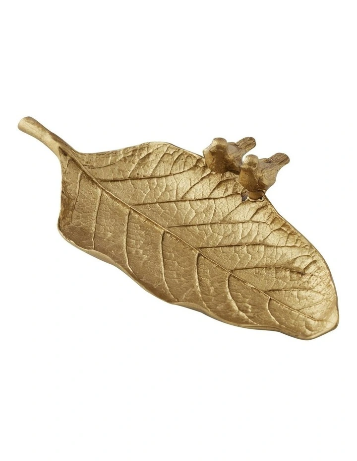 Leaf Tray 19*10*3.5 in Gold image 1