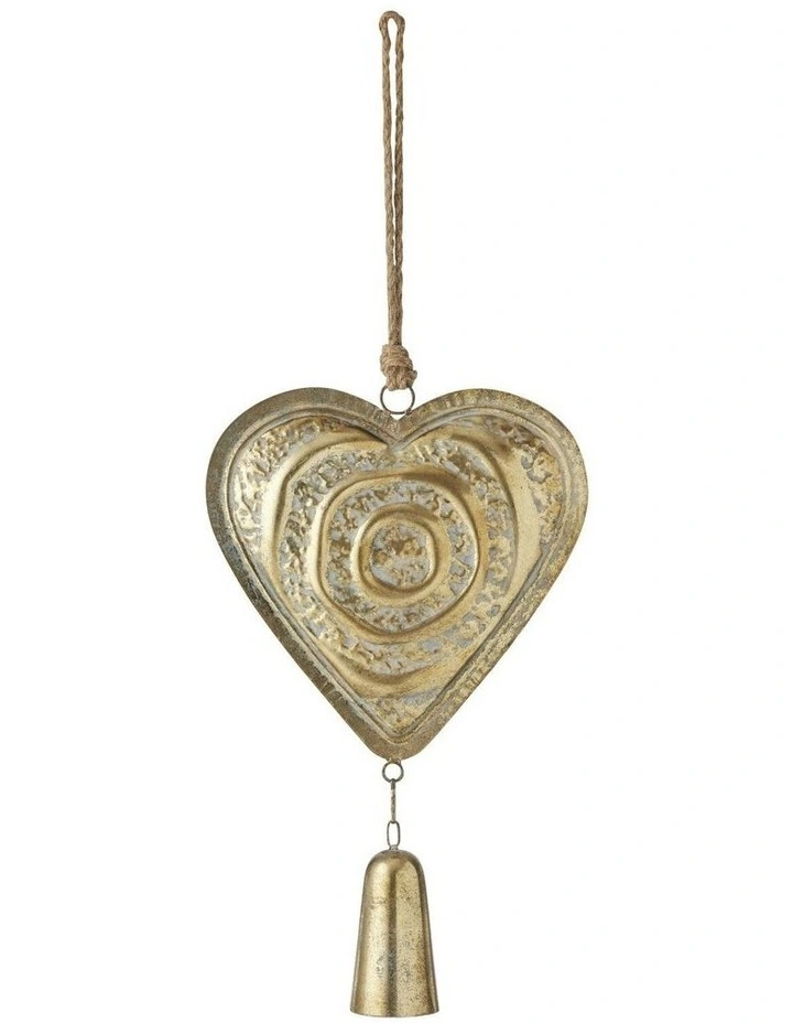 Metal Hanging Heart Decoration 28*6.5*72.5 in Gold image 1