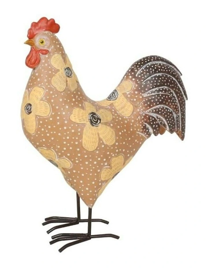Country Bloom Rooster Ornament 25x11x31.5cm in Multi image 2