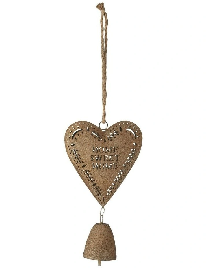 Metal Hanging Heart Decoration 18*7.5*55 in Rust image 1