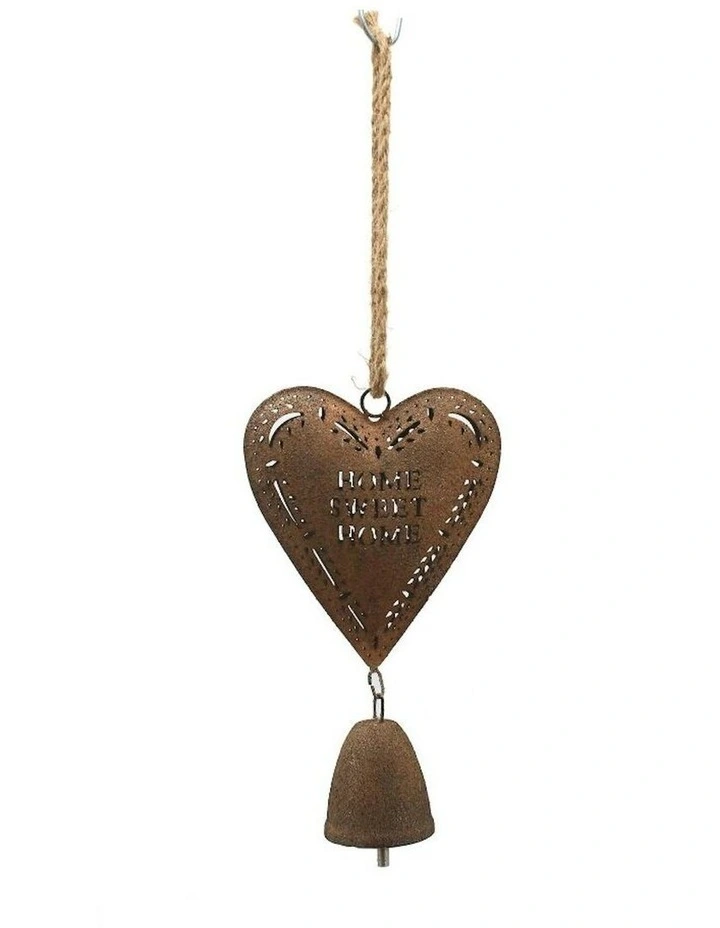 Metal Hanging Heart Decoration 18*7.5*55 in Rust image 2