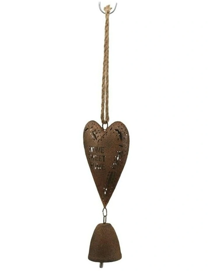 Metal Hanging Heart Decoration 18*7.5*55 in Rust image 3