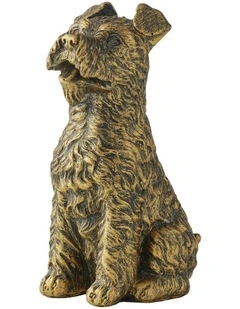 Sitting Dog Sculpture 10*7.5*16 in Bronze