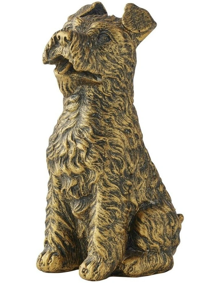 Sitting Dog Sculpture 10*7.5*16 in Bronze image 1