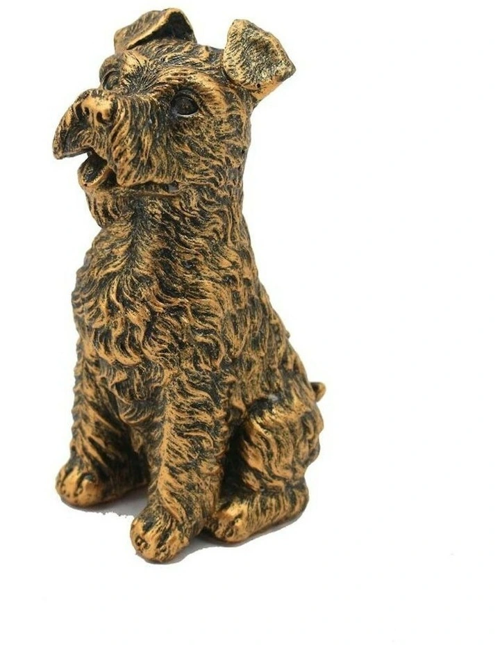 Sitting Dog Sculpture 10*7.5*16 in Bronze image 2