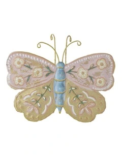 Butterfly Wall Art 25x21.5x7cm in Pink/Blue