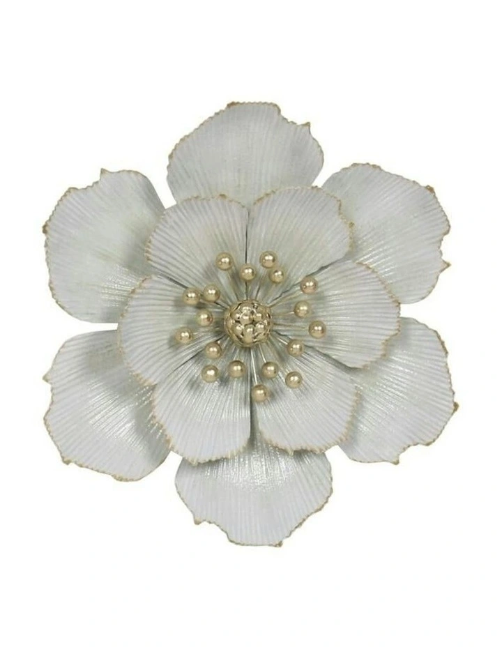 Classic Flower Medium Wall Art 38.7cm in White image 2