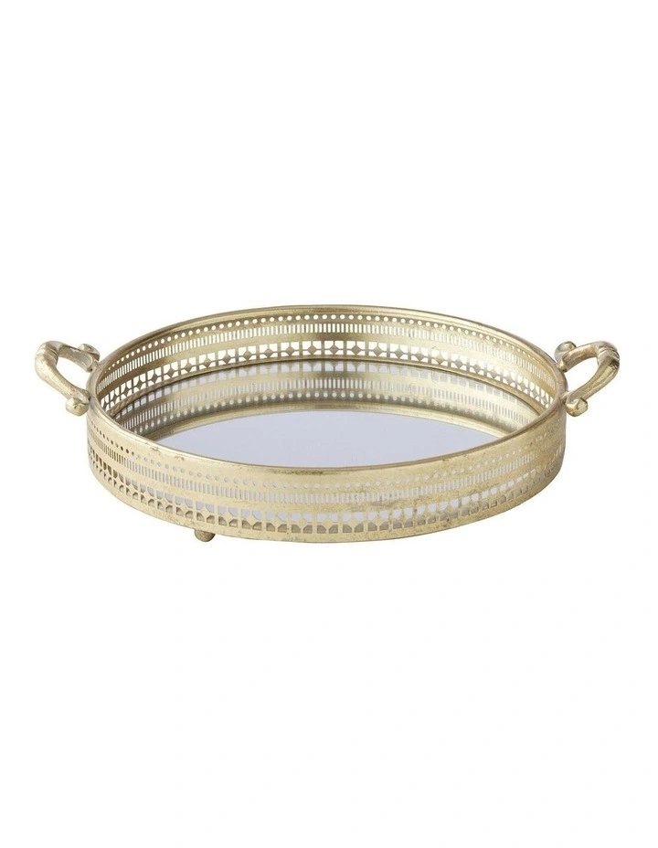 Detailed Tray 42.5*35*9 in Gold image 1