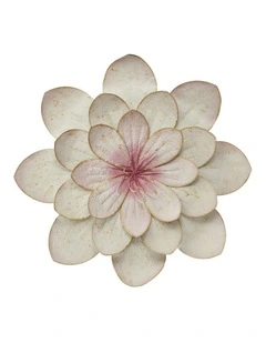 Lge Pink Wall Art Flower 59x59x11cm in Pink