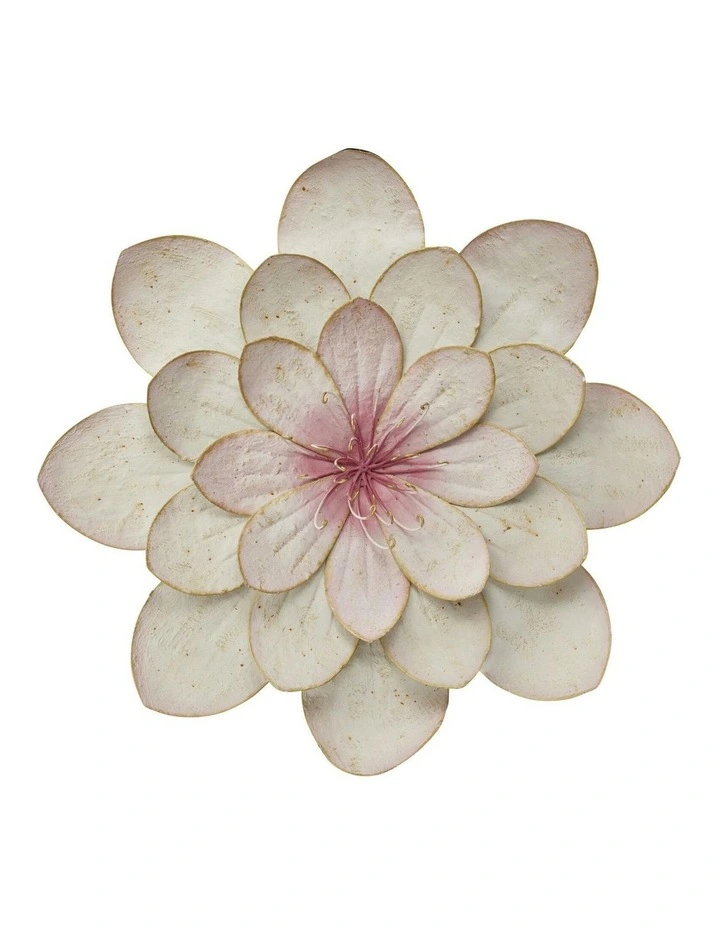 Lge Pink Wall Art Flower 59x59x11cm in Pink image 1