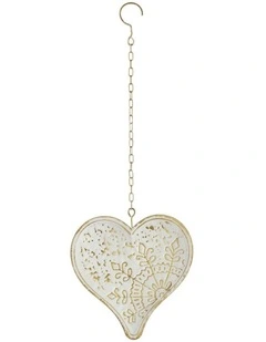 Metal Hanging Decoration 26.5x4x28.5cm in White