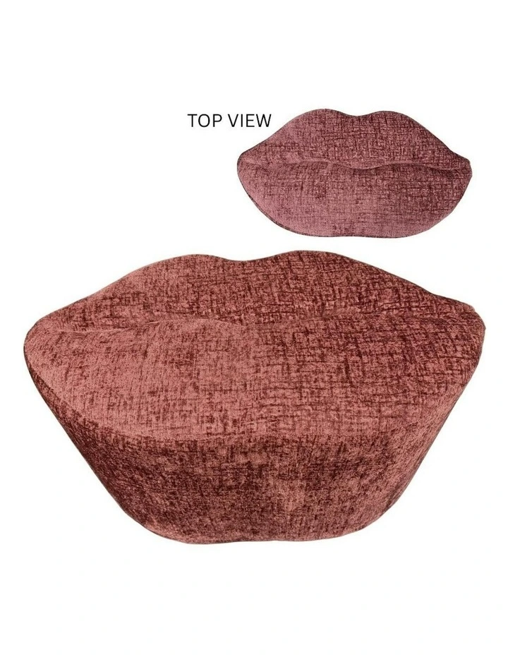Cherry Lips Ottoman 67x36x40cm in Red image 2