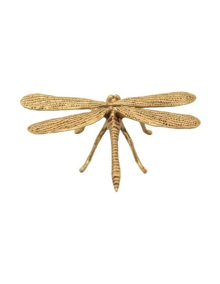 Dragonfly Sculpture 11.5x9x3cm in Gold image 3