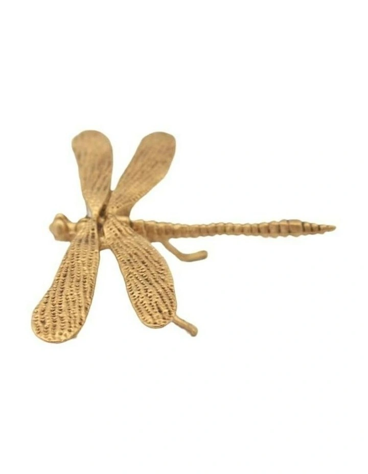 Dragonfly Sculpture 11.5x9x3cm in Gold image 4