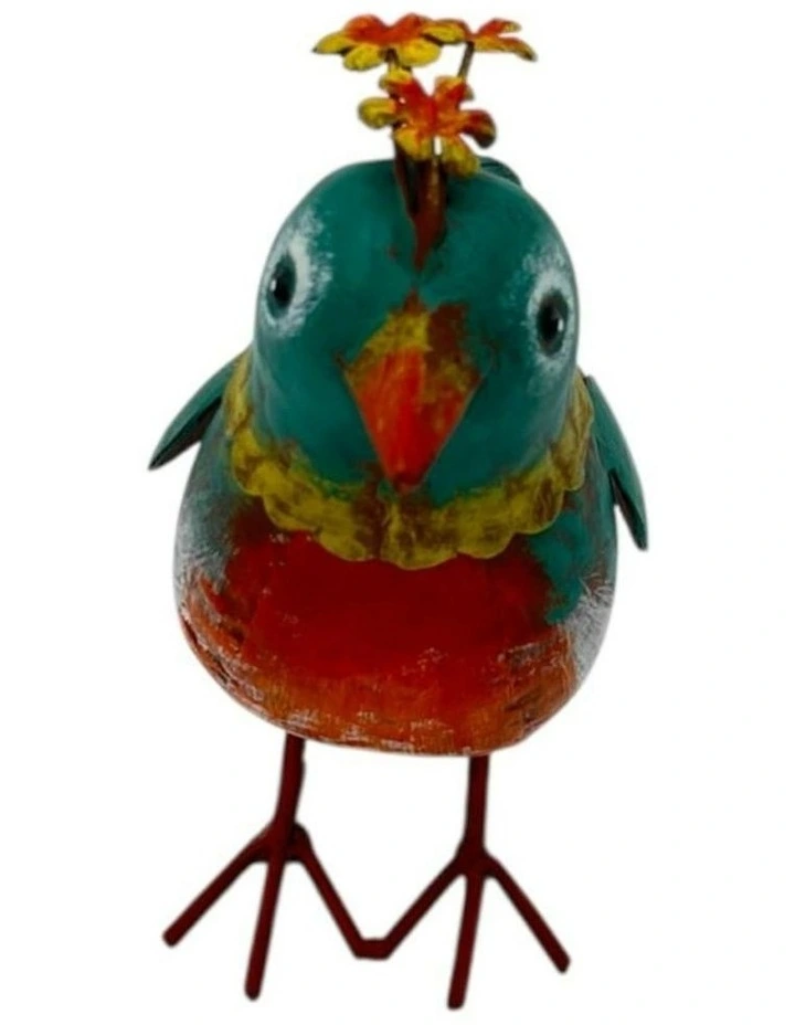 Colourful Bird Decoration 21x9x18.5cm in Green image 7