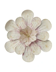 Medium Flower Wall Art 34x34x5.5cm in Pink