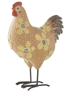 Country Bloom Hen Decor 215x11x30cm in Multi
