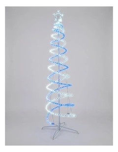 4 Colour Options LED Double Spiral Tree 2.1m
