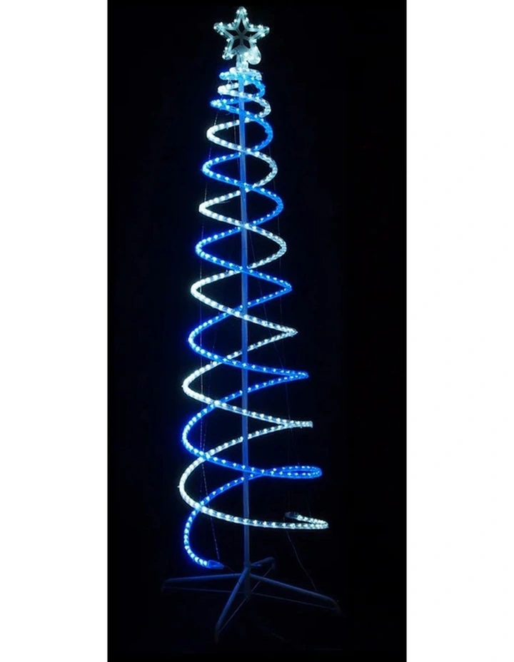 4 Colour Options LED Double Spiral Tree 2.1m image 2