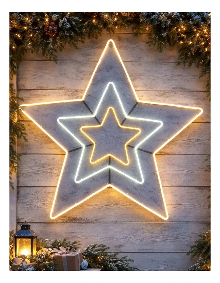Neon Star Light 80cm in Multi image 3