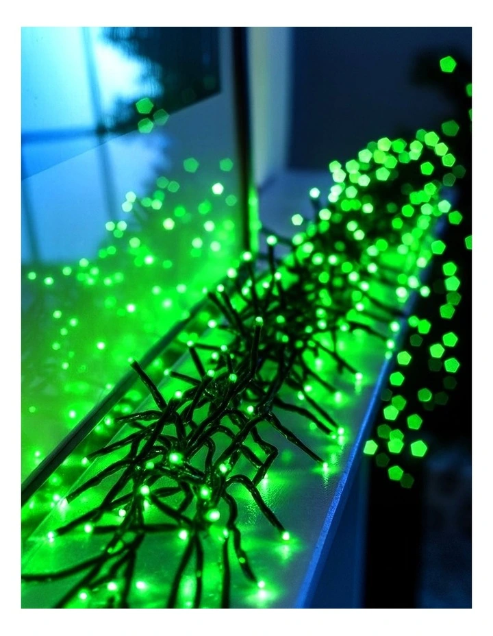 500 LED Connectable Cluster Light in Green image 2
