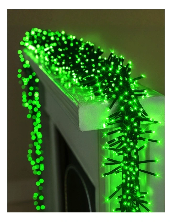 500 LED Connectable Cluster Light in Green image 3