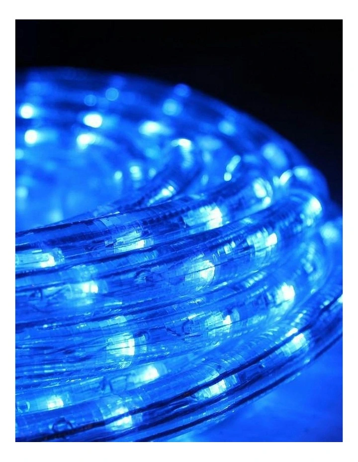 Solar Powered LED Rope Light 10m in Blue image 3