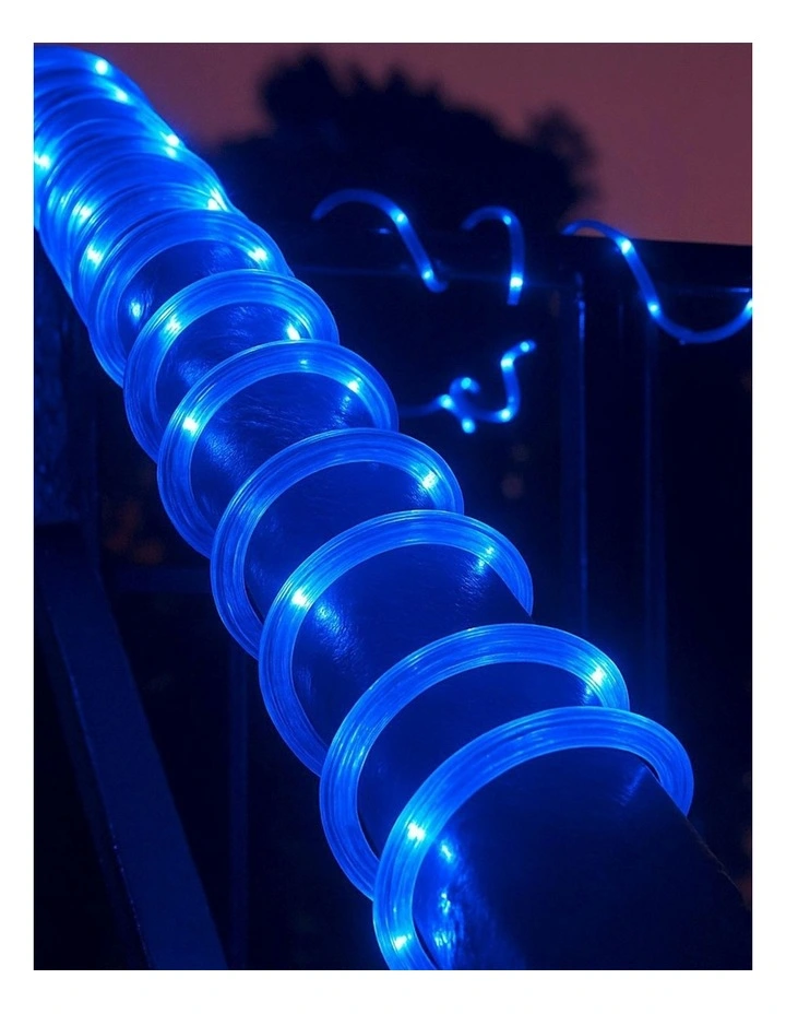 Solar Powered LED Rope Light 10m in Blue image 6