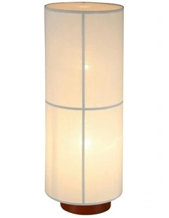 Ailsa Linen Floor Lamp in White