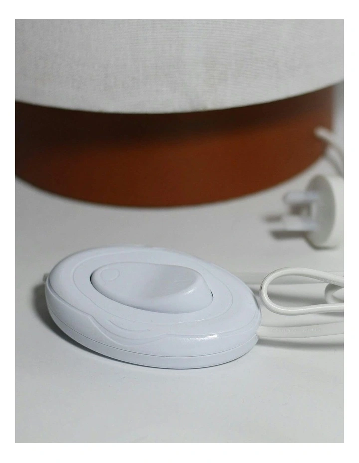 Ailsa Linen Floor Lamp in White image 5