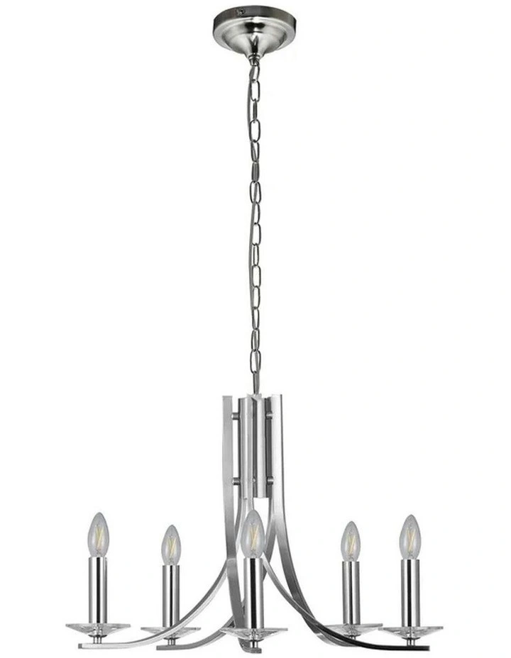 Corrine 5 Light Chandelier Light in Silver image 1