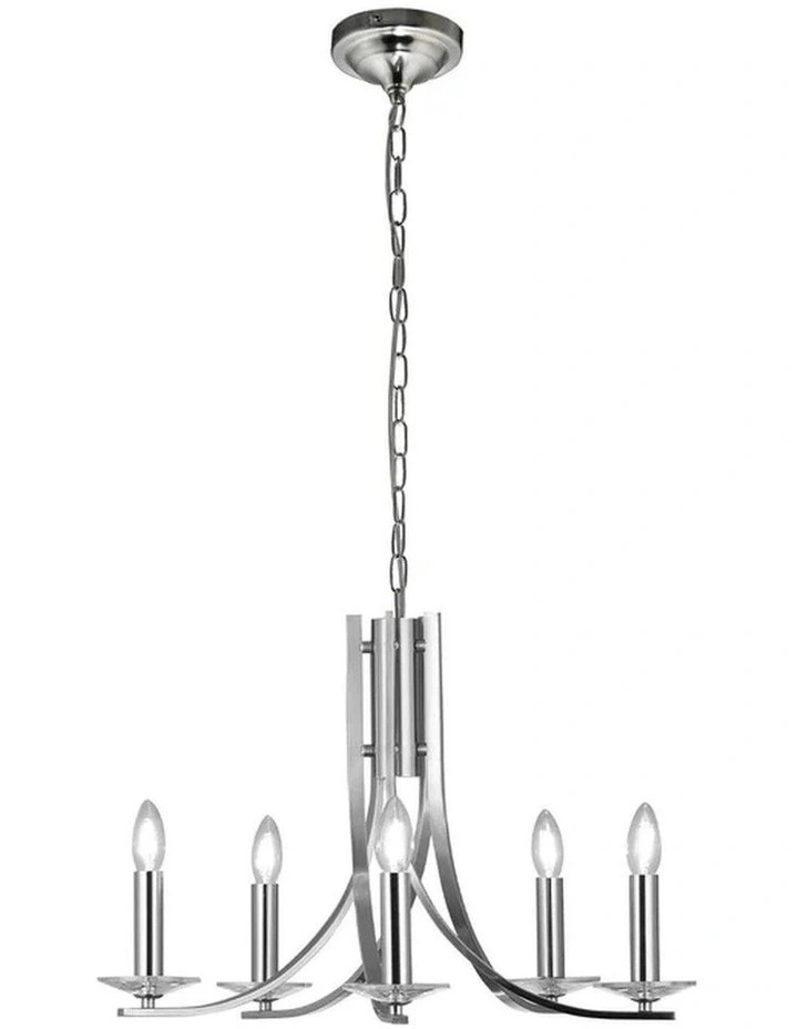 Corrine 5 Light Chandelier Light in Silver image 2