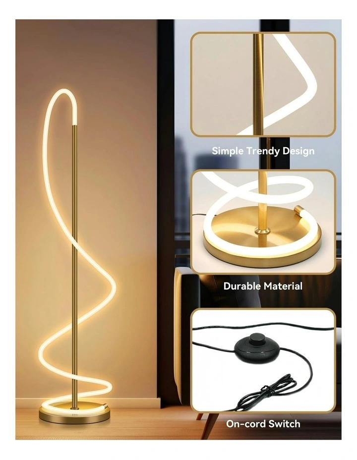 Lyona LED Floor Lamp in Gold image 2