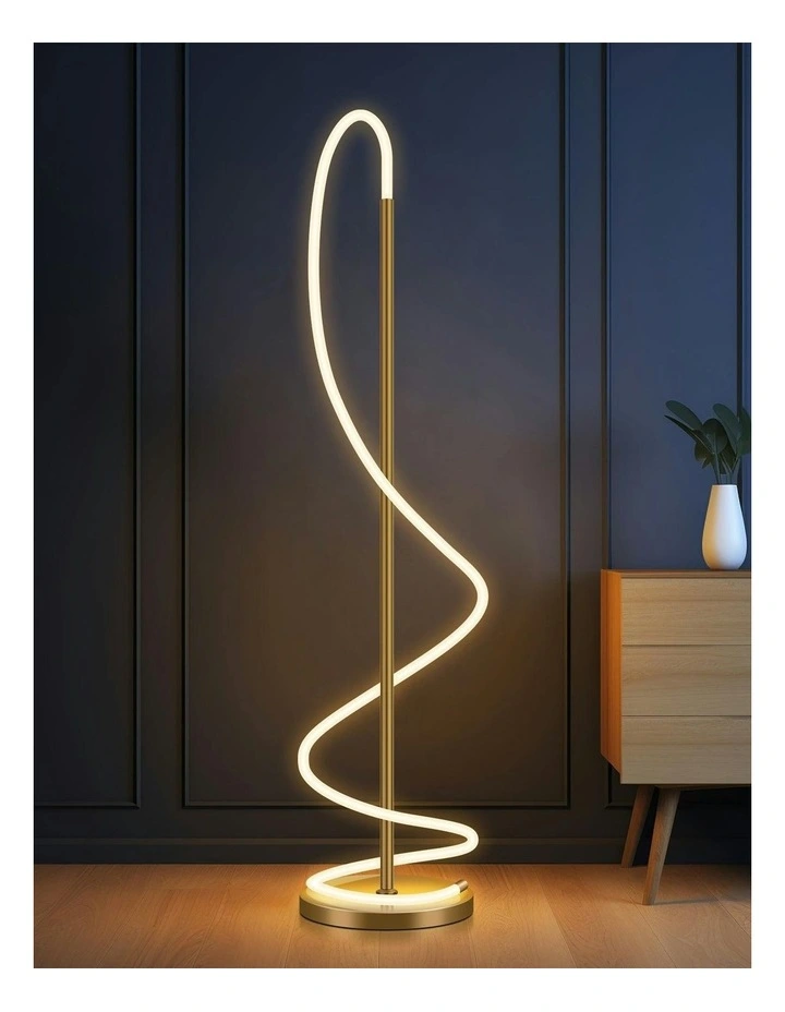 Lyona LED Floor Lamp in Gold image 7