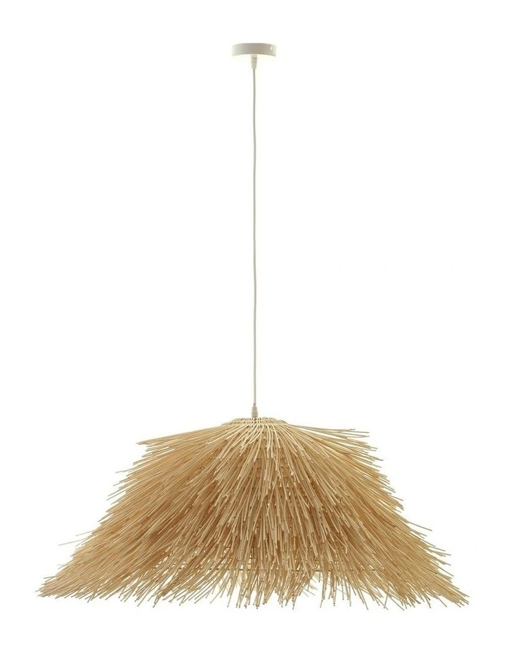 Harley Rattan Pendant Light in Beige image 2