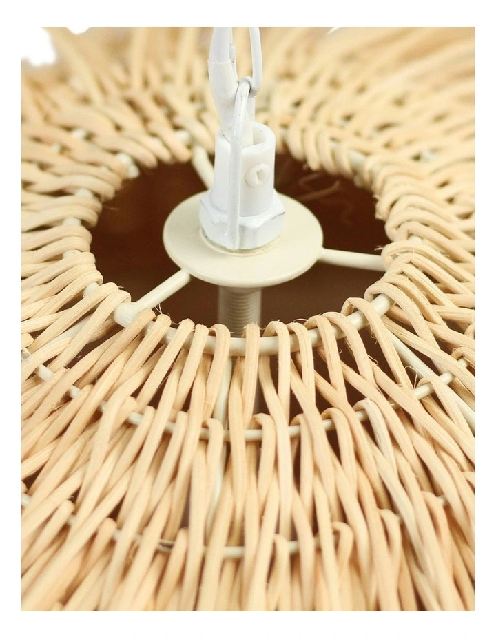 Harley Rattan Pendant Light in Beige image 4