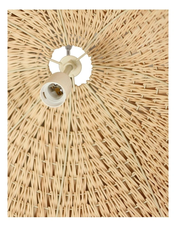 Harley Rattan Pendant Light in Beige image 5