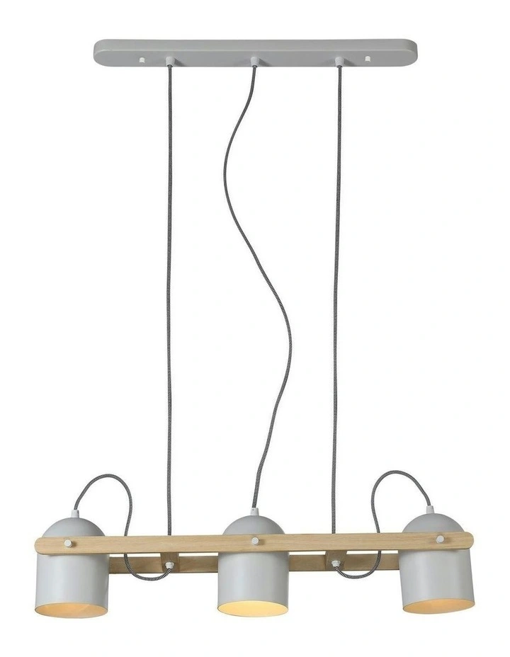 Pivota 3 Lights Pendant Light in White image 1