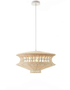 Parametric Rattan  Pendant Light in Beige