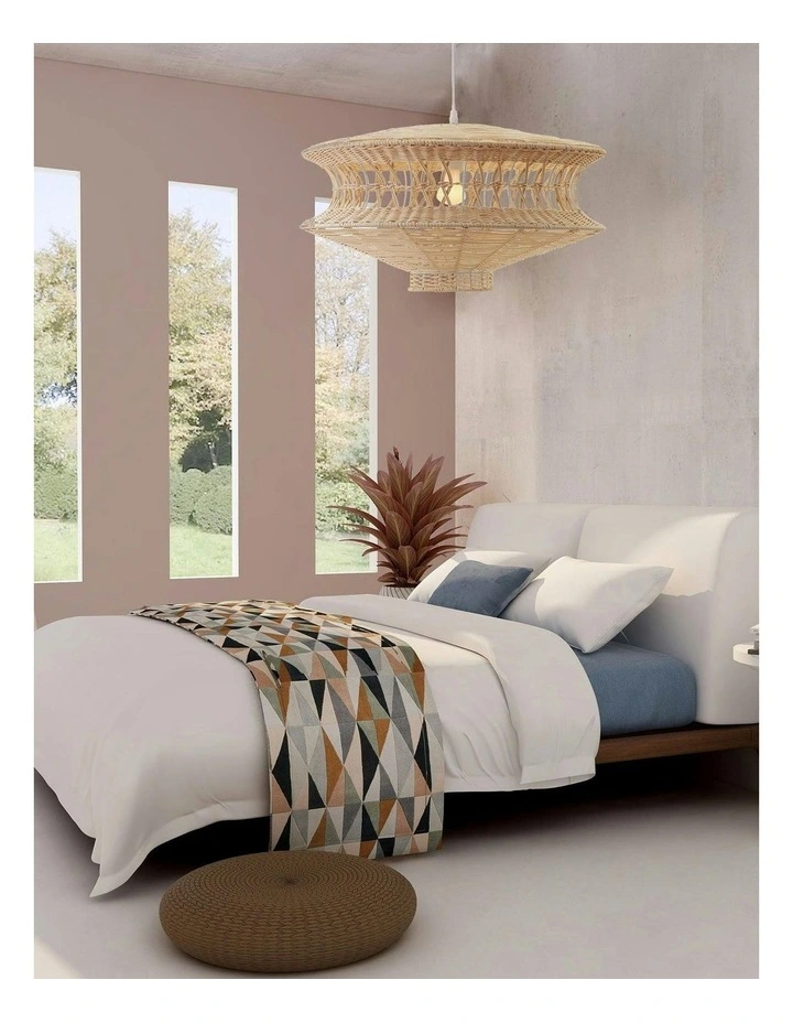 Parametric Rattan Pendant Light in Beige image 2