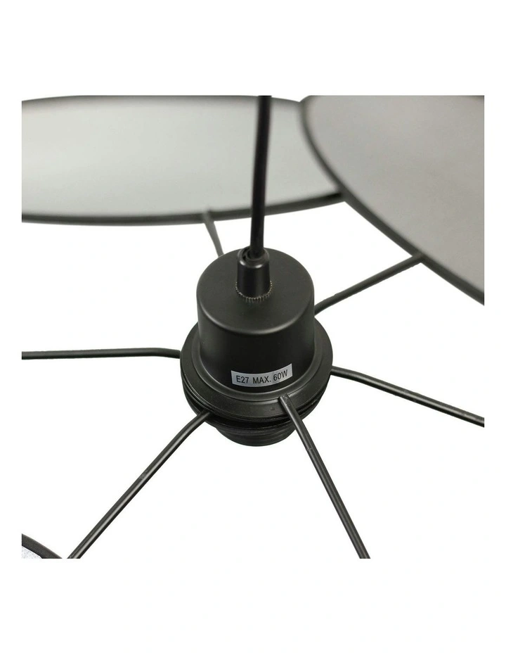 Flora Pendant Light in Black image 5