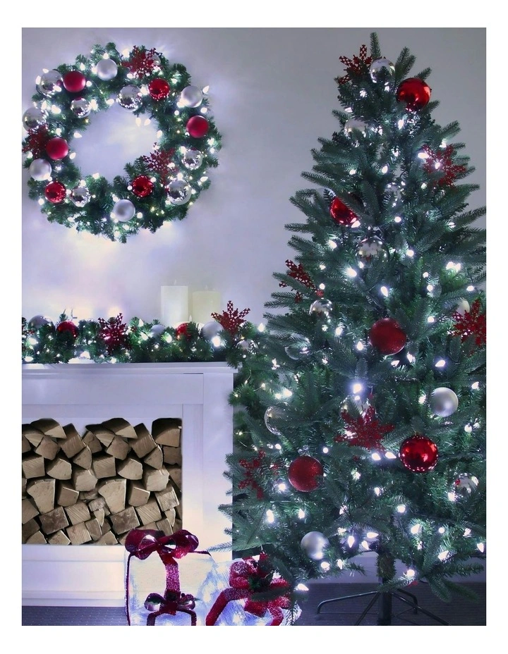 C6 Pinecone 200 LEDs Connectable String Lights in White image 4