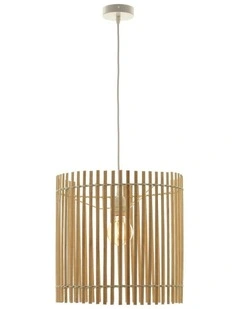 Bree Bamboo Pendant Light in Beige