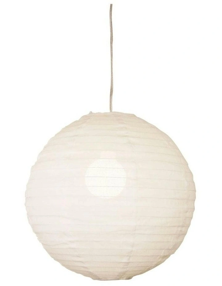 Kanto Round Linen Shade 40cm in White image 1