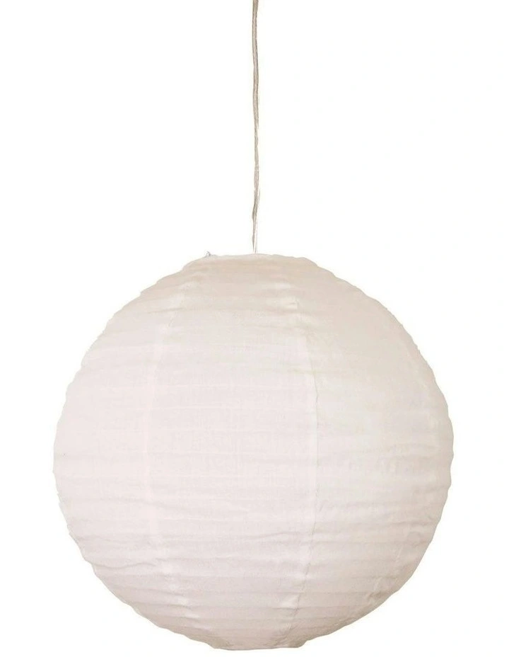 Kanto Round Linen Shade 40cm in White image 3
